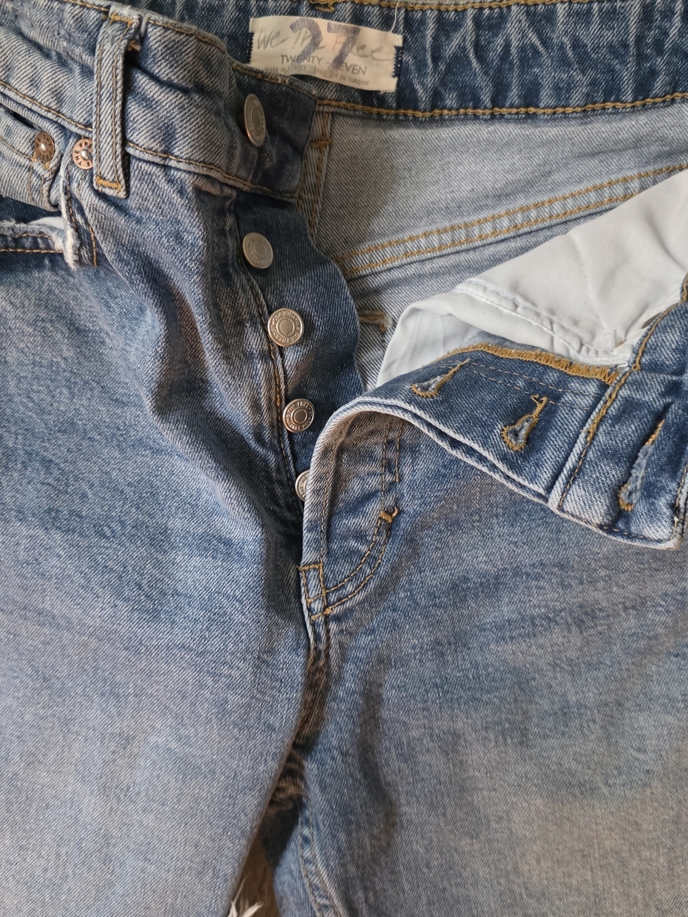 We The Free Light Blue Wide Leg Jeans - Picture 5 of 7